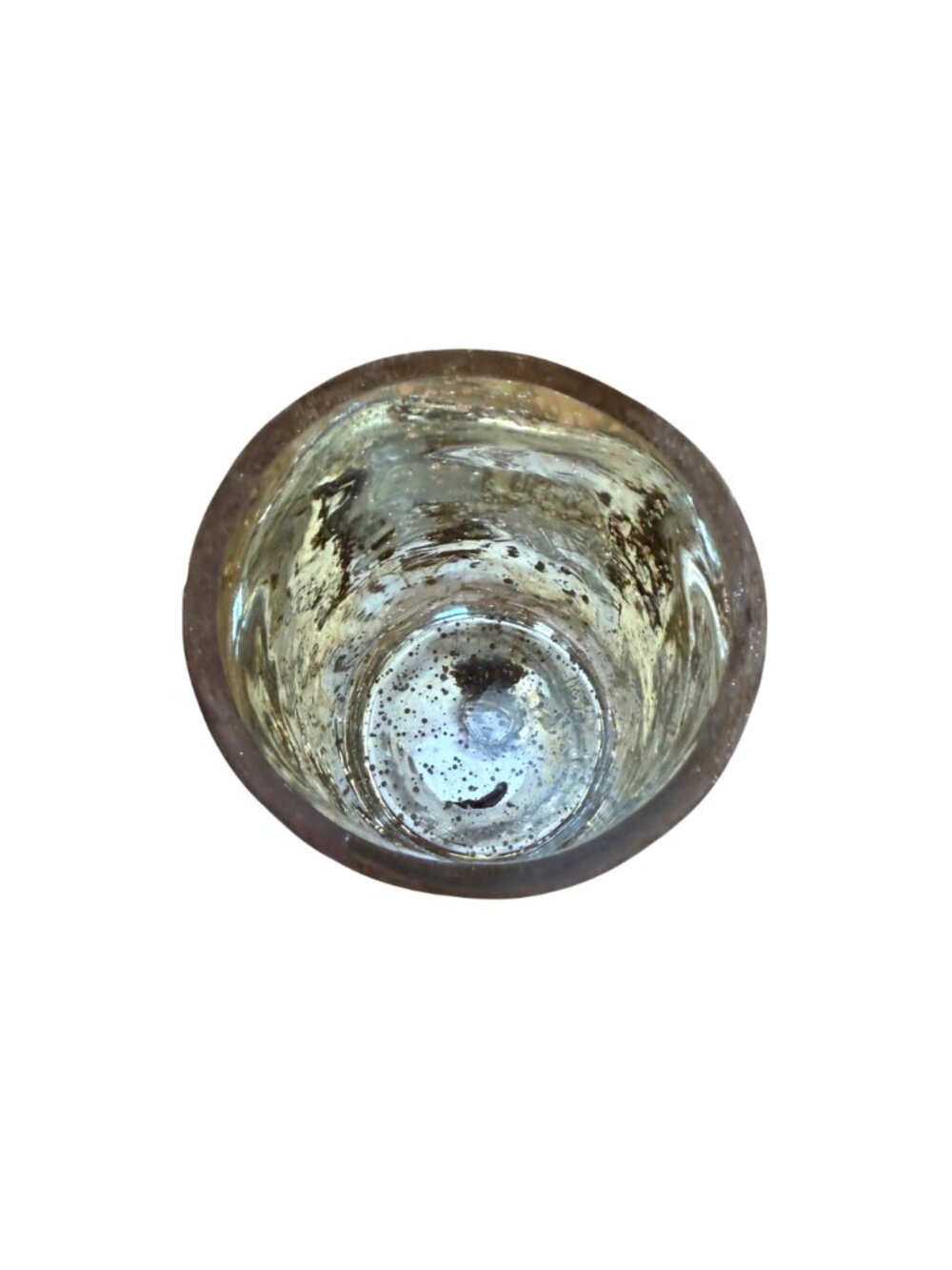 Gold Crackle Glass Vase Metallic Tall Cylindrical Design Home Decor Holiday Refl - Picture 6 of 7